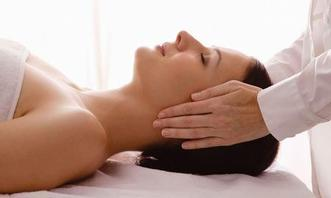 Client relaxing during a Reiki session